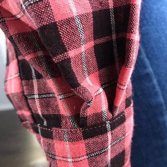 Women’s plaid off the shoulders top - Picture 5 of 7